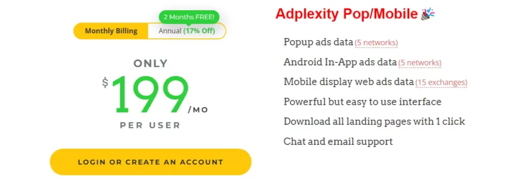 Adplexity Pop Pricing