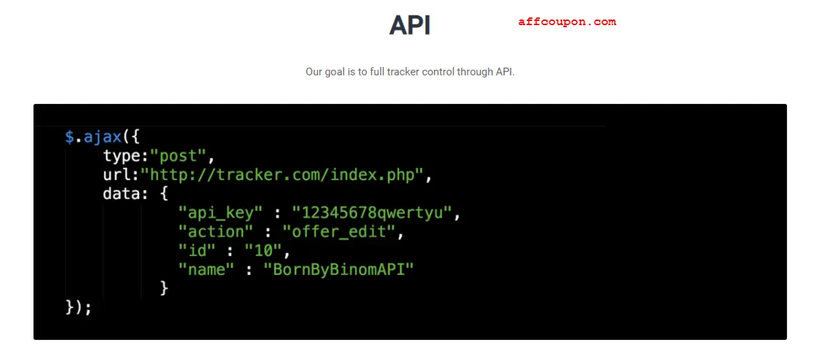 Binom API integration