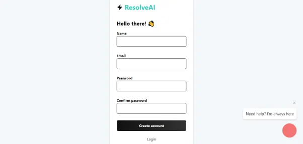 Signup for Resolve AI
